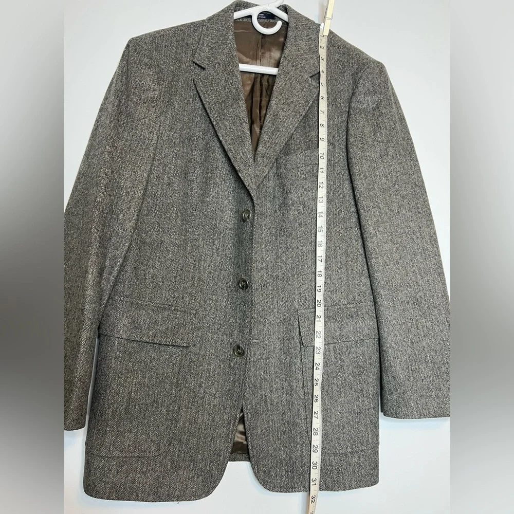 J.Crew Wool Blazer Men’s 39R Tweed / Herringbone Sports Coat Jacket In Brown - Picture 4 of 13